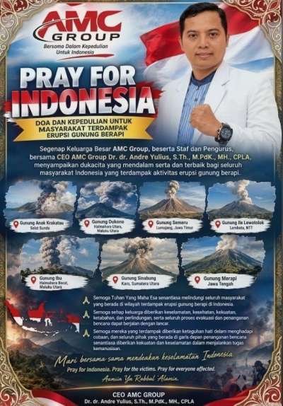 Dr. Andre Yulius Ajak Masyarakat Bersatu Dalam Doa Untuk Warga Terdampak Erupsi